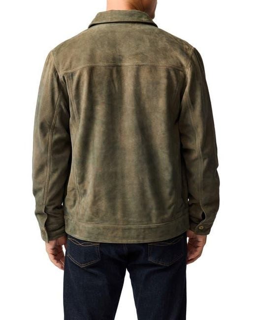 Rodd & Gunn Black Little River Suede Trucker Jacket for men