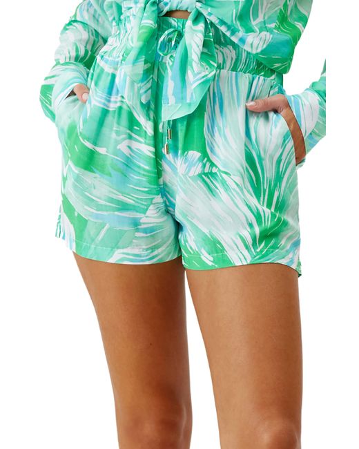 Melissa Odabash Green Annie Cover-up Shorts