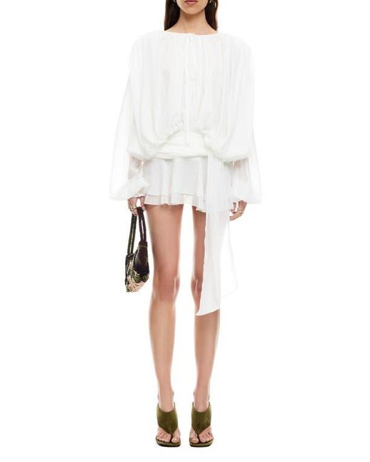 Lioness Women's White Elements Long Sleeve Chiffon Minidress -  www.disolcolor.com