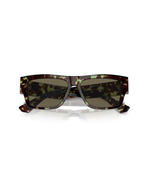 Dolce & Gabbana Black 55mm Rectangular Sunglasses for men