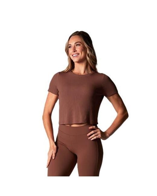Tavi Brown Ribbed Tee