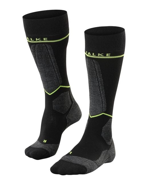 Falke Black Sk Compression Wool Ski Socks for men