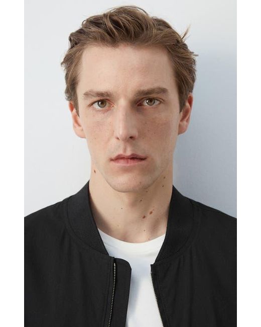 Mango Black Bomber Jacket for men