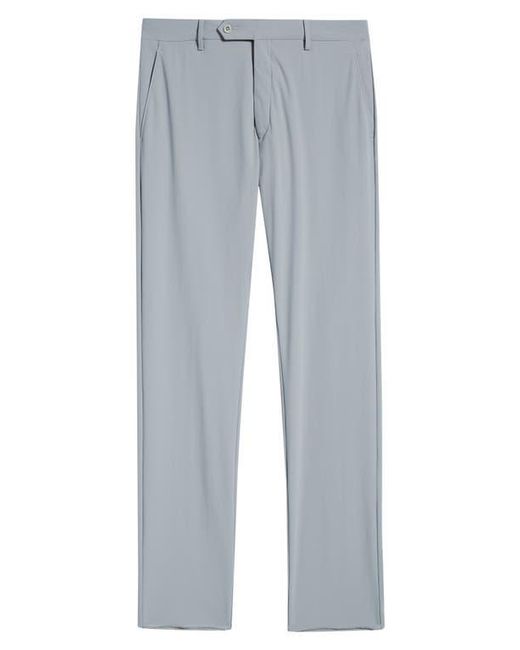 Zanella Blue Active Stretch Flat Front Pants for men