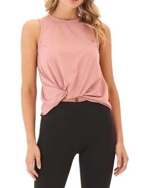 Threads For Thought Black Rosita Front Twist Muscle Tank