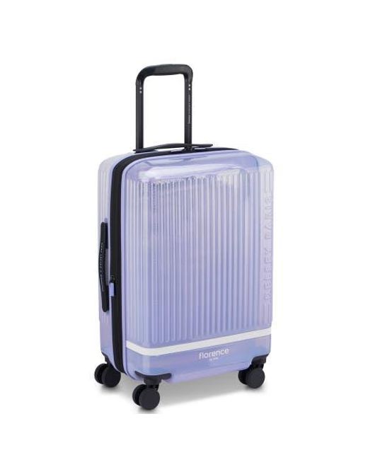 Florence By Mills X Delsey Paris Blue Gotta Glow Expandable 20 Carry-On Spinner