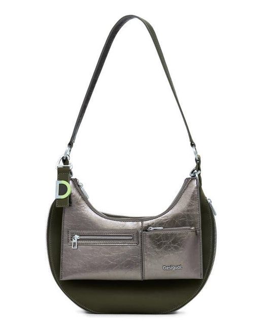 Desigual Gray 2-In1 Shoulder Bag