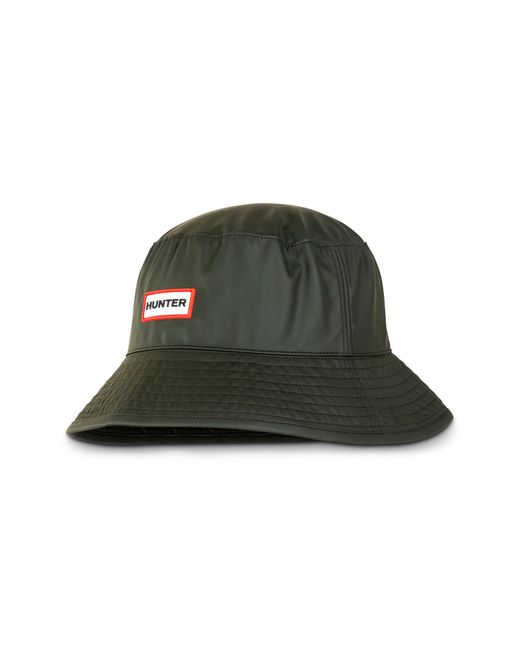 HUNTER Rain Rubber Logo Bucket Hat in Green | Lyst