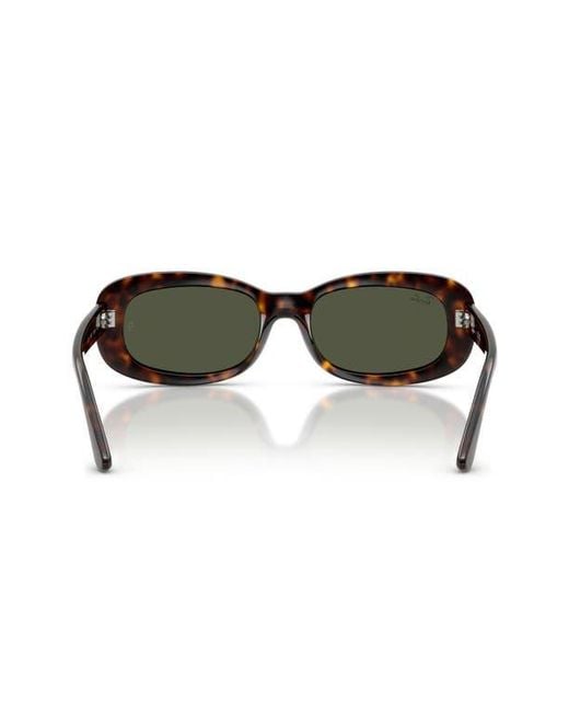 Ray-Ban Green 56Mm Oval Sunglasses