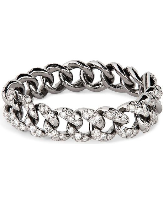 SHAY Metallic Mini Pavé Diamond Link Ring