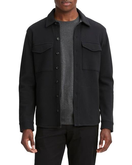Vince Black Cotton Blend Shirt Jacket for men