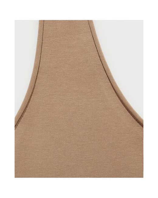 Mango Brown Stretch Cotton Tank