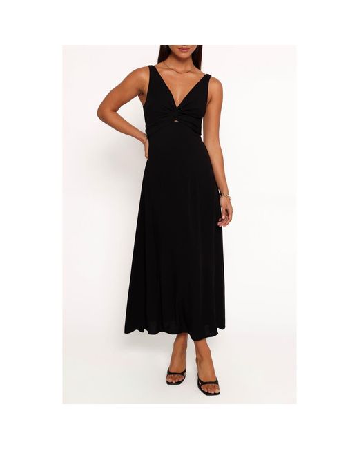 Petal & Pup Black Archer Sleeveless Fit & Flare Midi Dress