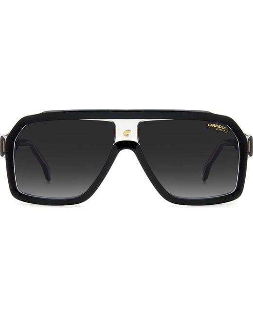 Carrera Black 60Mm Gradient Polarized Rectangular Sunglasses for men