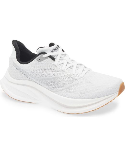 Saucony White Endorphin Speed 5 Running Shoe for men