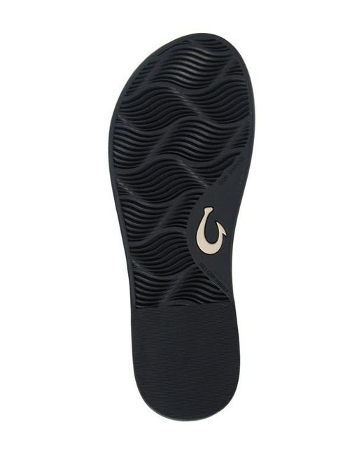 Olukai Black La'I Slide Sandal