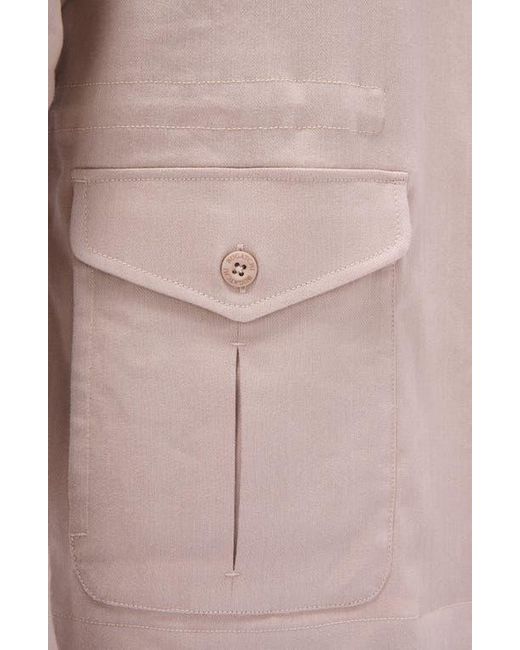 Bugatchi Multicolor Linen Blend Safari Jacket for men
