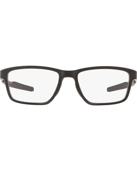 Oakley Brown Metalink 55Mm Rectangle Optical Glasses for men