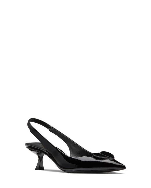 Kate Spade Black Lover Slingback Pointed Toe Kitten Heel Pump