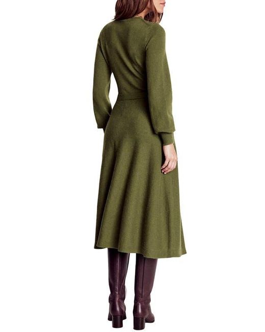 chinese dress ladies Kate Puff Sleeve Lace Dress-Dark Green