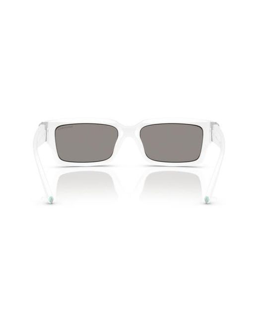 Tiffany & Co Gray 56Mm Rectangular Sunglasses for men