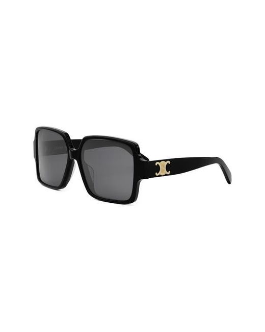 Céline Black Triomphe 60Mm Square Sunglasses