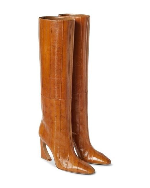 Fendi Brown Arco Knee High Boot