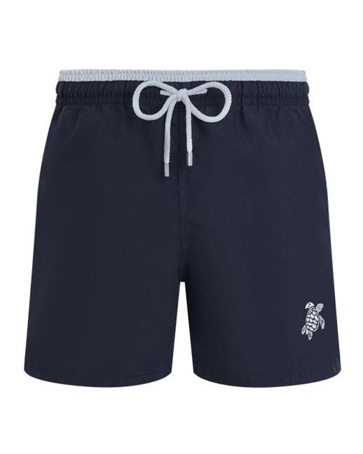 Vilebrequin Blue Solid Bicolor Swim Shorts for men