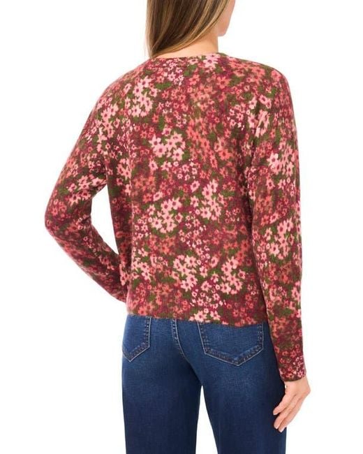 Cece Blue Print Sweater