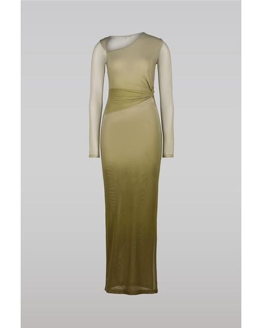 Saemdi Green Gradient Mesh Dress