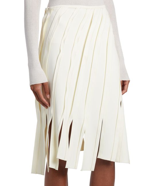 Bottega Veneta Natural Bias Stripe Skirt