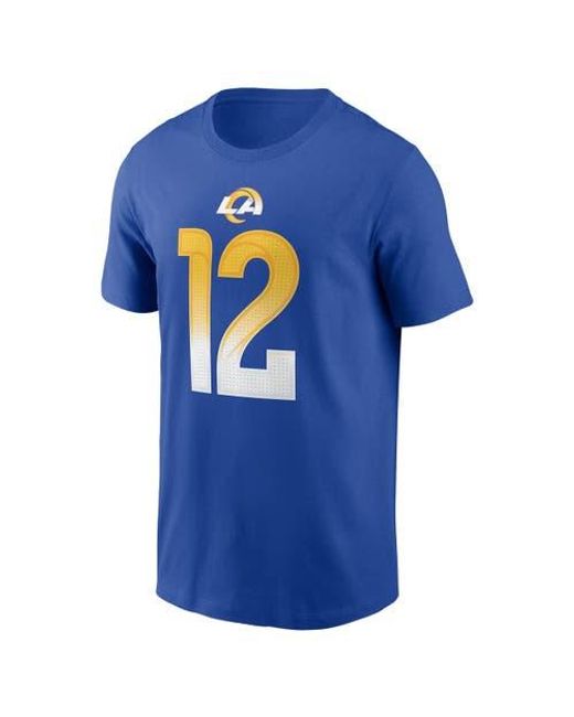 Nike Blue Puka Nacua Los Angeles Rams Player Name & Number T-Shirt for men