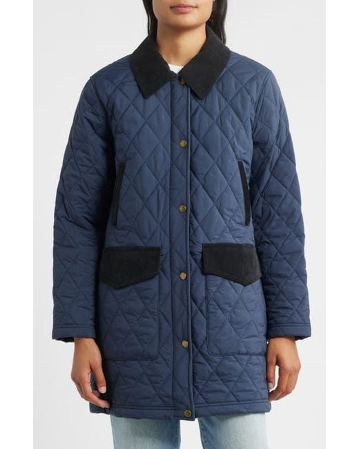 Pendleton Blue Sun River Quilted Field Coat