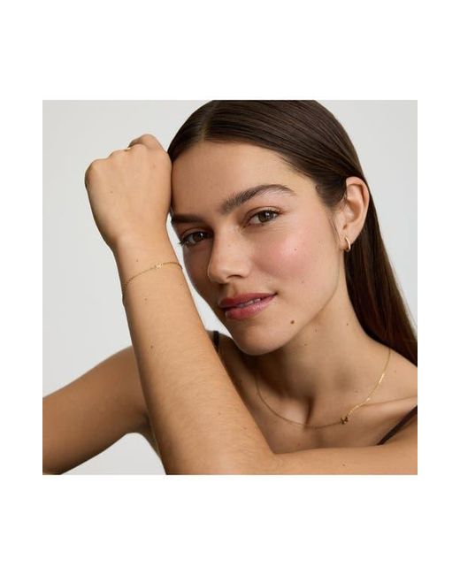 D.Louise Metallic Initial Chain Bracelet
