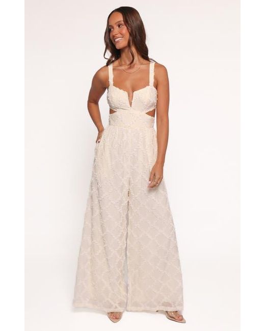 Petal & Pup Natural Avella Cutout Wide Leg Jumpsuit