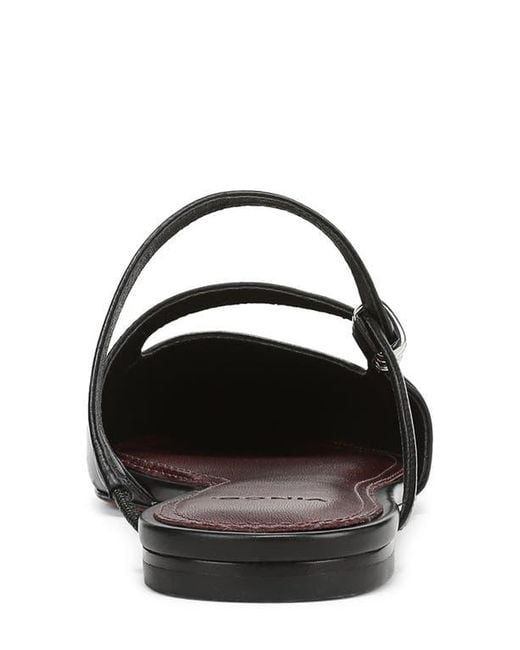 Vince Black Gilia Strappy Pointed Toe Flat Mule