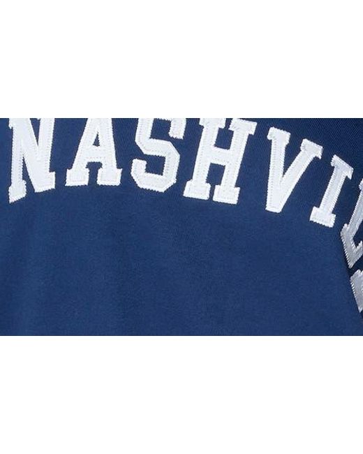 Edikted Blue Nashville Oversize Off The Shoulder Sweatshirt