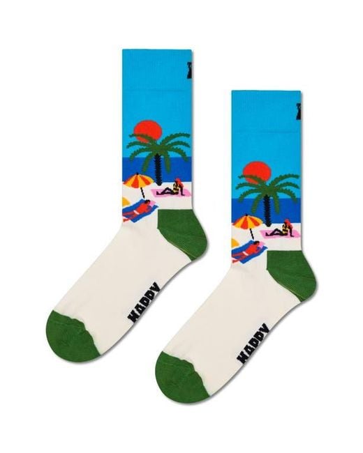 Happy Socks Red Beach Life Assorted 2-Pack Crew Socks Socks Gift Box