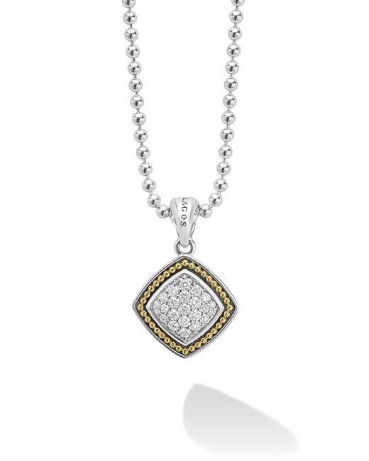 Lagos White Rittenhouse Diamond Pavé Pendant Necklace