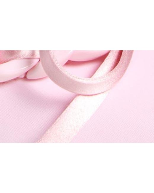 Giambattista Valli Pink Ribbon & Chain Pointed Toe Mule