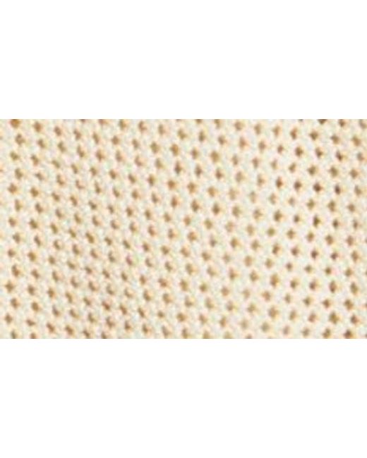 Caslon Natural Open Stitch Cotton Cardigan
