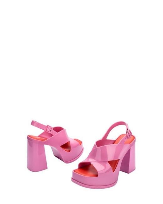 Melissa Pink Dance Slingback Platform Sandal
