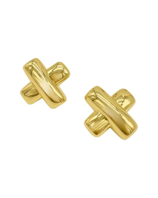 st. Moran Yellow X Statement Earrings