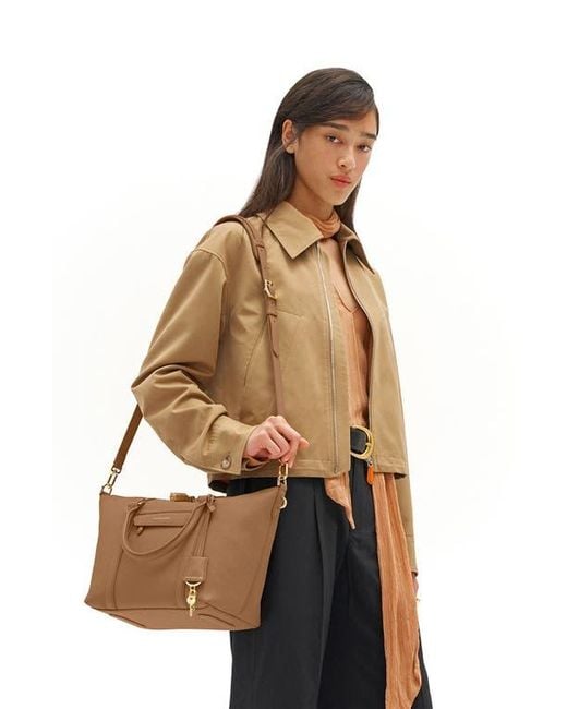 Maison De Sabre Brown Small Leather Weekender Bag