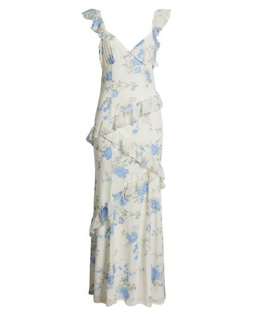 bp maxi dress Floral Embellished Wrap Maxi Dress - Peony