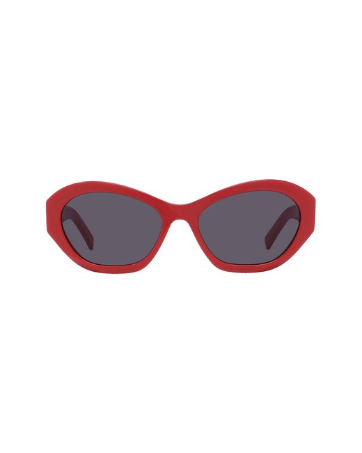 Givenchy Red Gv Day 57mm Cat Eye Sunglasses