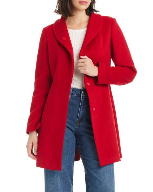 Kate Spade Red High Neck Belted Coat