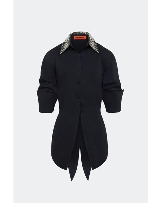 Simon Miller Black Loch Embellished Button Up