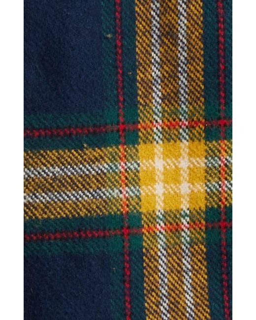 Schott Nyc Blue Two-Pocket Long Sleeve Flannel Button-Up Shirt for men