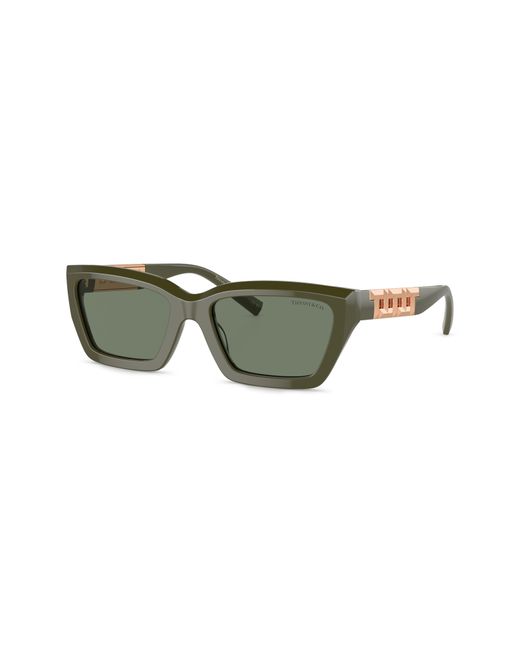 Tiffany & Co Green 54mm Rectangular Sunglasses for men